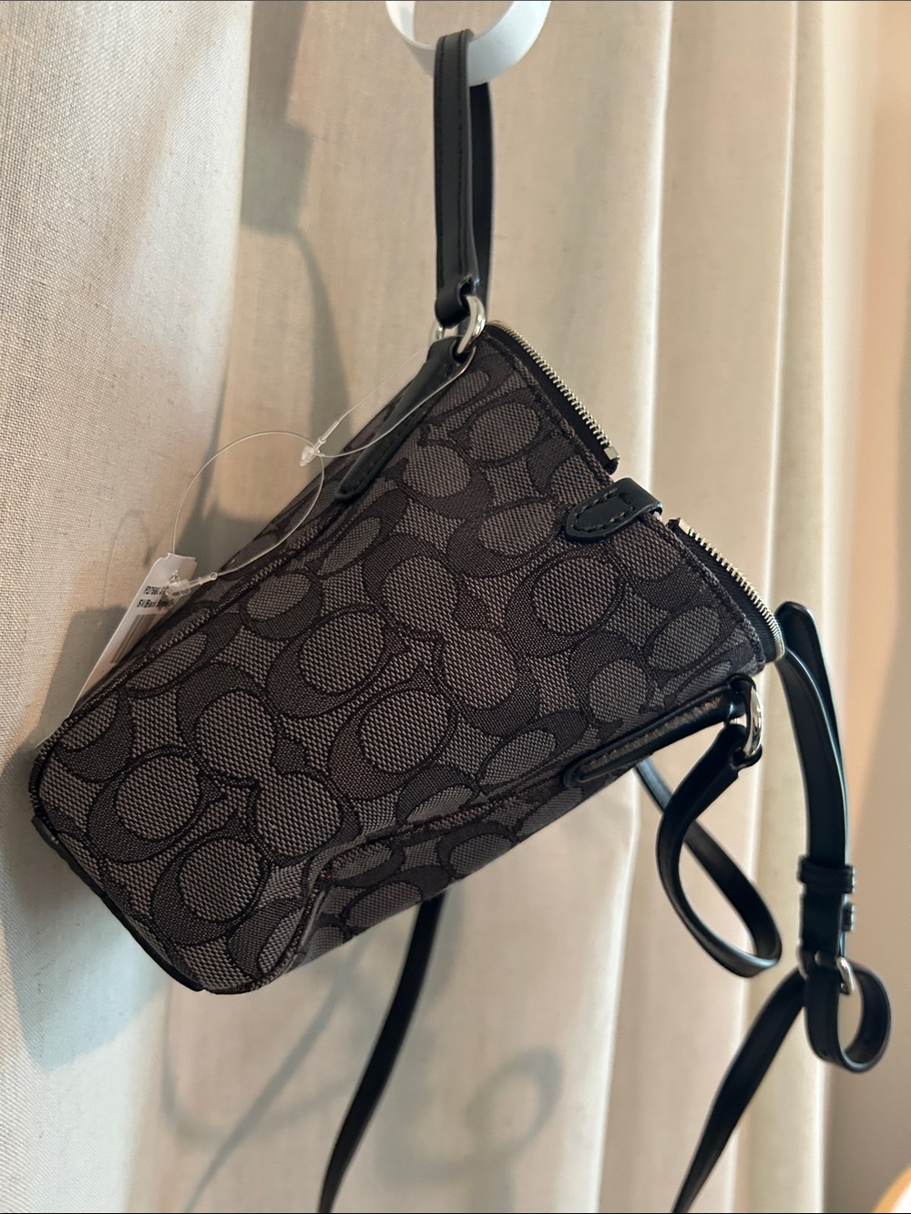 NWT Coach mini Kelsey satchel black - Picture 6 of 9